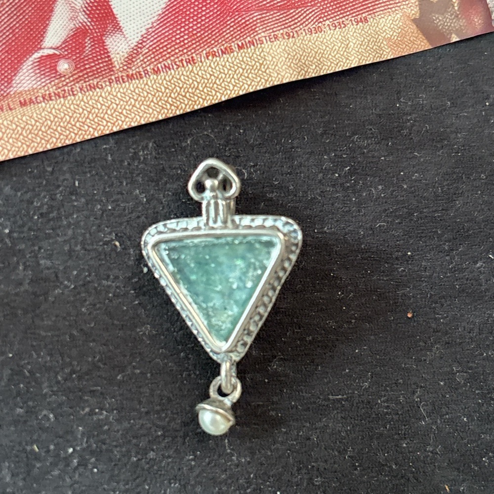 Sterling Silver and Blue Aqua Pendant
